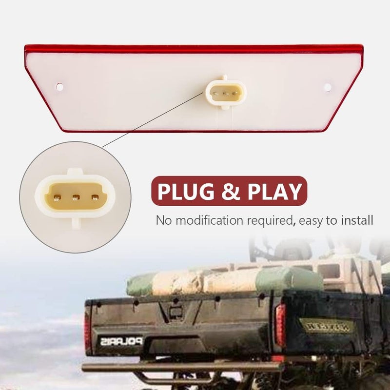 KICRY Ranger Tail Light Compatible with Polaris Ranger 500 700 800 900 2009-2016 Replacement OEM 2411099 (2411099Red) - Image 4